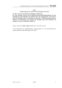 Dokument § 52 Vollstreckung von Verweis und strengem Verweis