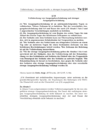 Dokument § 54 Vollstreckung von Ausgangsbeschränkung und strenger Ausgangsbeschränkung
