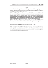 Dokument § 58 Vollstreckung im Zusammenhang mit dem Entlassungstag