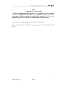 Dokument § 59 Verjährung der Vollstreckung