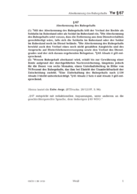 Dokument § 67 Aberkennung des Ruhegehalts