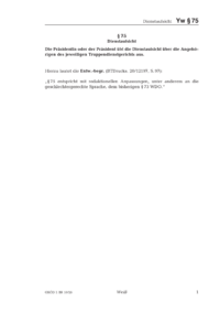 Dokument § 75 Dienstaufsicht