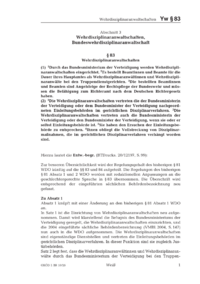 Dokument § 83 Wehrdisziplinaranwaltschaften