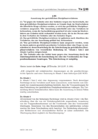 Dokument § 86 Aussetzung des gerichtlichen Disziplinarverfahrens