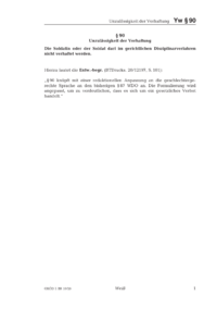Dokument § 90 Unzulässigkeit der Verhaftung