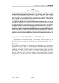 Dokument § 96 Einleitungsverfügung