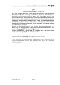 Dokument § 98 Antrag auf Einleitung des Verfahrens