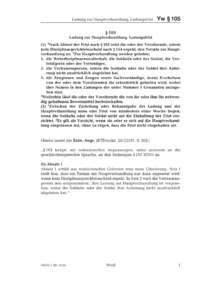 Dokument § 105 Ladung zur Hauptverhandlung, Ladungsfrist
