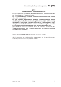 Dokument § 110 Entscheidung des Truppendienstgerichts