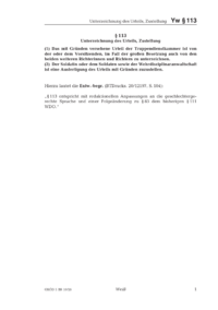 Dokument § 113 Unterzeichnung des Urteils, Zustellung