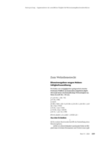 Dokument Dienstvergehen wegen Nebentätigkeitsausübung
