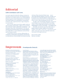 Dokument Editorial / Impressum