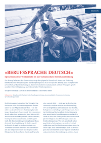 Dokument »Berufssprache Deutsch«