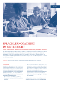 Dokument Sprachlerncoaching im Unterricht