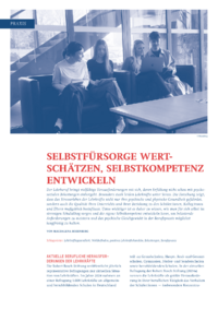 Dokument Selbstfürsorge wertschätzen, Selbstkompetenz entwickeln