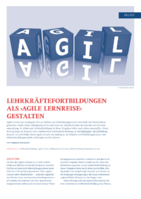 Dokument Lehrkräftefortbildungen als ›Agile Lernreise‹ gestalten
