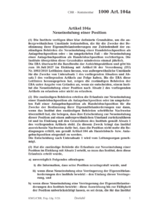 Dokument Artikel 104a Neueinstufung einer Position
