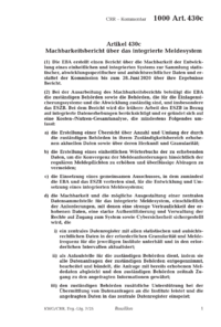 Dokument Artikel 430c Machbarkeitsbericht über das integrierte Meldesystem