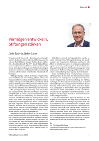 Dokument Vermögen entwickeln, Stiftungen stärken