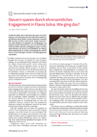 Dokument Steuern sparen durch ehrenamtliches Engagement in Flavia Solva. Wie ging das?