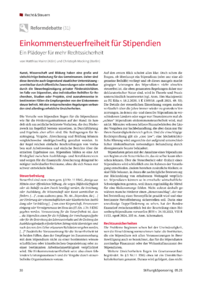 Dokument Einkommensteuerfreiheit für Stipendien