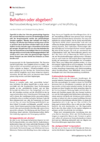 Dokument Behalten oder abgeben?