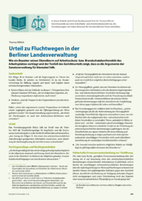 Dokument Urteil zu Fluchtwegen in der Berliner Landesverwaltung