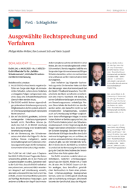 Dokument Schlaglicht 1: EuGH, Urt. v. 04.09.2025 – Az.: C-655/23 – EuGH öffnet die Tür für „Gefühls-Schadensersatz“, nicht aber für unionsrechtliche Unterlassung