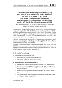 Dokument Anwendung der Mitteilungsverordnung (MV) ab 1. Januar 2025; Anpassung an die Änderung der §§ 2, 4a, 7, 8 und 13 MV durch die Siebte Verordnung zur Änderung der Mitteilungsverordnung und die Änderung des § 4 MV durch das Jahressteuergesetz 2024