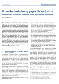 Dokument Duale Restrukturierung gegen die Konjunktur