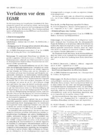 Dokument Verfahren vor dem EGMR