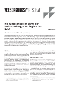 Dokument Die Kundenanlage im Lichte der Rechtsprechung – Wo beginnt das Netz?
