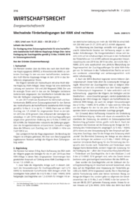 Dokument Wechselnde Förderbedingungen bei KWK sind rechtens