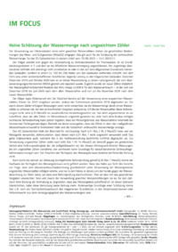 Dokument Keine Schätzung der Wassermenge nach ungeeichtem Zähler