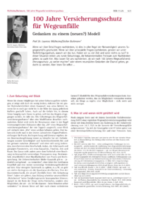 Dokument 100 Jahre Versicherungsschutz für Wegeunfälle