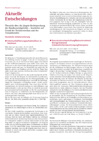 Dokument Aktuelle Entscheidungen