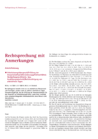 Dokument Arbeitslosengeldanspruch/Erfüllung der Anwartschaftszeit/Versicherungspflichtverhältnis Strafgefangener/Arbeits- bzw. Ausbildungsabschnitt/Berücksichtigung von arbeitsfreien Tagen