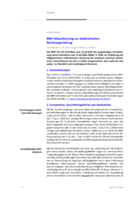 Dokument BMF-Aktualisierung zur elektronischen Rechnungsstellung