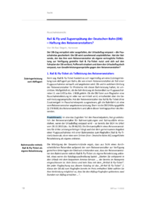 Dokument Rail & Fly und Zugverspätung der Deutschen Bahn (DB) – Haftung des Reiseveranstalters?