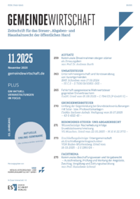 Dokument Zeitschrift Gemeindewirtschaft (GW) Ausgabe 11 2025