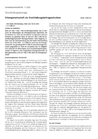 Dokument Erbengemeinschaft als Erschlie&szlig;ungsbeitragsschuldner