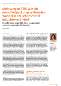 Dokument Mehrweg im B2B: Wie ein neues Verpackungssystem den Wandel in der Lebensmittelindustrie verändert
