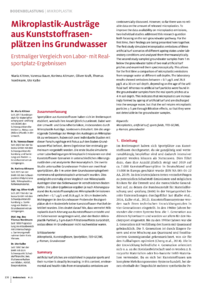 Dokument Mikroplastik-Austrage aus Kunststoffrasenplatzen ins Grundwasser