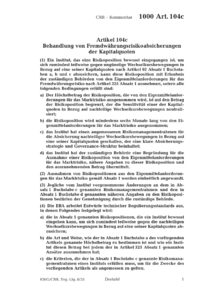 Dokument Artikel 104c Behandlung von Fremdwährungsrisikoabsicherungen der Kapitalquoten