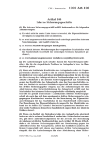 Dokument Artikel 106 Interne Sicherungsgeschäfte