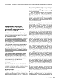 Dokument Erfordernis der fiktiven Fortschreibung einer dienstlichen Beurteilung eines freigestellten Personalratsmitglieds