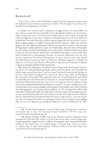 Dokument Paolo Brusa:  Eine trostlose Wirklichkeit. Lope de Vegas  El peregrino en su patria  und die Neukodierung des hellenistischen Romans im Siglo de Oro . Stuttgart: Franz Steiner Verlag 2024.