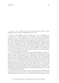 Dokument Georges G&uuml;ntert:  Miguel de Cervantes: Die Exemplarischen Novellen. Beispielhaftigkeit und Satire . Paderborn: Brill Fink 2024.