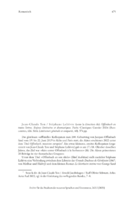 Dokument Jean-Claude Yon / St&eacute;phane Leli&egrave;vre (sous la direction de):  Offenbach en toutes lettres. Enjeux litt&eacute;raires et dramatiques . Paris: Classiques Garnier 2024