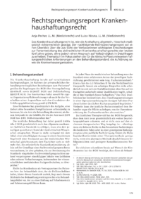 Dokument Rechtsprechungsreport Krankenhaushaftungsrecht